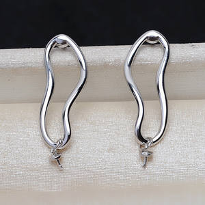 Pendientes Barrocos de Plata S925 con Colgante Femenino de Cabello Fetal y Perlas Deformadas de 8-14 mm, Componentes para Joyería DIY - Product Image 3