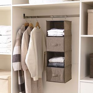 3/4/5-Tier Multifunction Foldable Hanging <b>Shelf</b> Closet Storage Organizer Removable Drawers for Bedroom Wardrobe Clothes Bag - Product Image 4