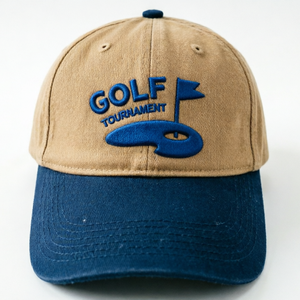 Gorra de Béisbol y Golf con Logotipo Personalizable, Bordado Exquisito, Diseño Bicolor Suave, Unisex, Correa Metálica Ajustable - Product Image 1