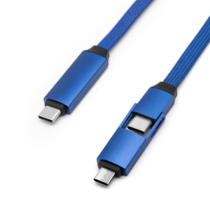 كابل USB مبتكر 3 في 1 بطول 100 سم أسود اللون بقوة 3 أمبير و60 واط مع شعار مخصص، شاحن من النوع C لهاتف آيفون 17 - Product Image 6