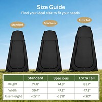 Tente de Douche Pop-up OEM pour la Confidentialité, Cabine Portable pour le Camping en Plein Air, la Plage ou comme Cabine de Toilette avec Fenêtre de Ventilation
