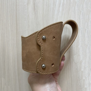 ปลอกแก้วชานมหนังแท้ไต้หวัน, ที่วางแก้วกาแฟ, ปลอกแก้วเครื่องดื่มขนาด 500 มล., ปลอกหนังกันความร้อน - Product Image 3