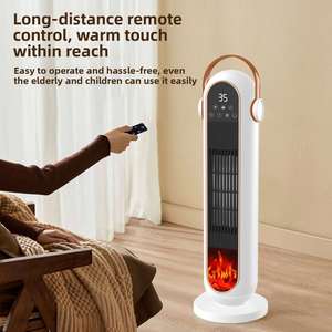 Calentador de Aire Portátil PTC de 1900W, Calentamiento Rápido, Ahorro de Energía, con Control Remoto para Hogar, Dormitorio y Oficina - Product Image 2