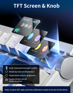 Meilleure Vente <span class=keywords><strong>Clavier</strong></span> Mécanique <span class=keywords><strong>Sans</strong></span> <span class=keywords><strong>Fil</strong></span> AULA NOVA75 Batterie 8000mAh Écran Intelligent TFT 75% Gasket Mount Tri-Mode RGB Hot Swappable - Product Image 4