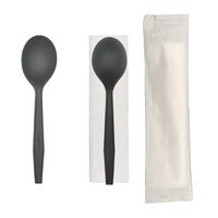 Ensemble de couverts de fête biodégradables et compostables certifiés BPI ABA DIN CERTCO, en CPLA écologique, couteau, fourchette, cuillère, Green Day