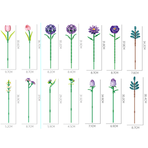 Bloques de Construcción de Flores en Flor, Ladrillos de Plástico, Plantas Decorativas, Decoración, Regalo - Product Image 2