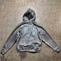 Fabricant de vêtements de rue à fermeture éclair, sweats à capuche en coton éponge brodés de haute qualité, personnalisés pour hommes