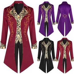 Nuevo Disfraz de Halloween Estilo Steampunk Medieval Europeo Americano, Chaqueta de <span class=keywords><strong>Esmoquin</strong></span> con Cola, Abrigo Victoriano Estampado, Unisex para Adultos, Disfraz para TV y Cine - Product Image 5