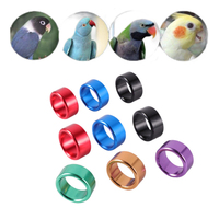 Perroquet oiseau tube droit anneau de jambe en aluminium bébé oiseau multicolore identification numérique anneau de pied