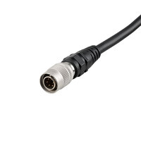 Kabel Alvin HR10A-7P-6P Hirose 6-Pin Male Open End untuk Kamera, Panjang 3m, 6-Core, Selubung PVC, Kabel Daya