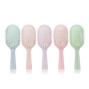 Nylon Plastic Bling Pink Hairbrush Mini Size Cushion Hair brush for Kids