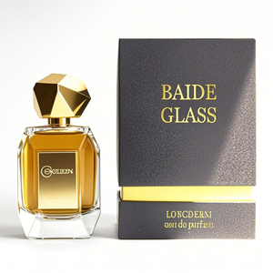 Wholesale Mens Irregular Perfume Glass Bottle <b>Empty</b> Pump Clear Crimp Square 100ML Glass Spray Perfume Bottle with <b>Gift</b> <b>Box</b> - Product Image 4