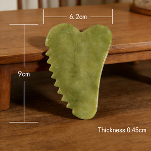 Massaggiatore in Pietra Guasha per Viso, Strumento per la Cura della Pelle con Logo Personalizzato, <span class=keywords><strong>Gua</strong></span> <span class=keywords><strong>Sha</strong></span> in <span class=keywords><strong>Giada</strong></span> con Denti - Product Image 5