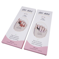 Enveloppes d'emballage en papier pliable pour autocollants à ongles, carton blanc personnalisé, enveloppe de haute qualité avec logo pour l'emballage d'autocollants pour l'art des ongles
