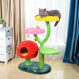 Arbre à activités pour chats d'intérieur avec griffoir en sisal naturel, tour d'escalade mignonne - Product Image 2