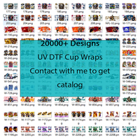 Autocollants de transfert UV religieux chrétiens, impression d'autocollants UV, petit autocollant de logo personnalisé, enveloppes de tasse de dessin animé UV pour gobelets
