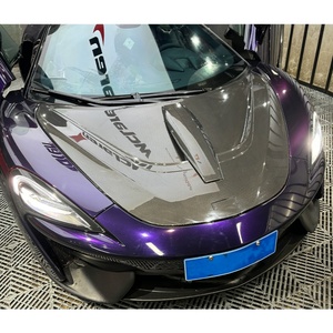 OUER Black Bolt-On Carbon Fiber <b>Engine</b> <b>Hood</b> New Condition Fit for 2015-2019 540/570/600LT Novitec Style - Product Image 3