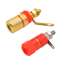 Connecteur de prise banane YIDI 4 mm en cuivre doré nickelé plastique certifié CE, borne à vis, borne de liaison rouge noir audio