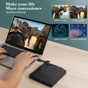 Grabadora de DVD y CD de Alta Velocidad, Unidad Óptica Externa USB 3.0, Compatible con Unidades de DVD Externas Profesionales - Product Image 4