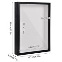 Cadre photo 3D à remplir 20 x 20 cm, cadre 3D Shadow Box, cadre 3D pour objets