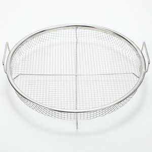 Stainless Steel BBQ Wire <b>Mesh</b> Basket Rectangle With Cooking Grate <b>For</b> Outdoor <b>Grilling</b> Vegetables And Meat - Product Image 3