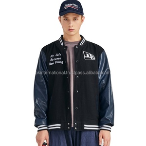 Varsity เสื้อแจ็คเก็ตสำหรับผู้ชาย,เสื้อแจ็กเก็ตเบสบอลแบบเลือกลายได้ตามต้องการ - Product Image 2