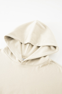 <b>Men's</b> Winter Hoodies Custom Wholesale French Terry Cotton <b>Pullover</b> Oversized Fit No Drawstring Puff Printing Letter Hoodie - Product Image 4