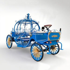 2025 Carrosse électrique de princesse à 4 roues, couleur personnalisée, bleu avec bande lumineuse, pour le tourisme, à vendre - Product Image 1