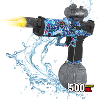 Pistol air elektronik Graffiti baru pistol semprotan 500ML kapasitas tinggi otomatis kuat untuk anak-anak & dewasa dengan moncong api kilat