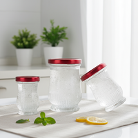 Bocaux en verre carrés de 50 ml à 200 ml en gros avec couvercle métallique, diffuseur à bâtonnets, logo personnalisé, sans BPA, écologiques, pour aliments pour bébés, gelée, gâteaux, chocolat