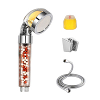 Pomme de douche en plastique haute pression, outil de douche à main avec des pierres, filtre à chlore