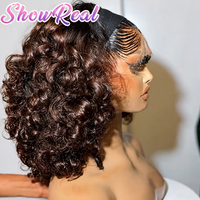 Perruque Lace Front HD en Cheveux Humains 13X6 13X4, Perruque Full Lace à Boucles Volumineuses en Cheveux Bruts avec Cuticules Alignées, Perruque Frontale HD pour Femmes Noires