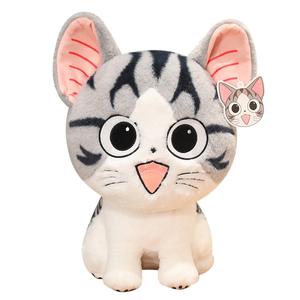 Vente en gros de poupée chat au <span class=keywords><strong>fromage</strong></span> mignon oreiller doux étreignant poupées en peluche <span class=keywords><strong>chaton</strong></span> marron gris chat en peluche pour la maison oreiller en peluche chat - Product Image 6