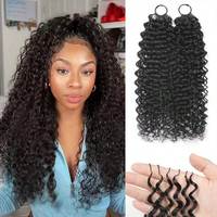 Extensions de cheveux humains Afro Kinky Curl Feather Crochet, sans perte de cheveux, installation facile pour femmes noires