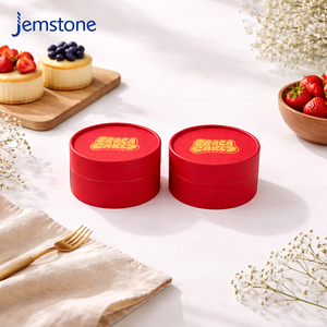 Custom Biodegradable <b>Bakery</b> Cylinder Food Grade Cardboard Paper Tube Hot Foil Stamping Round Kraft Cheesecake <b>Box</b> Canister - Product Image 3