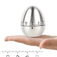 Minuterie de cuisine manuelle 60 minutes compte à rebours mécanique alarme forte minuterie de cuisson des œufs de cuisine en acier inoxydable