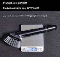 Brosse de nettoyage de cuisine à long manche en PP avec design durable et écologique pour le lavage de la vaisselle et la distribution de savon
