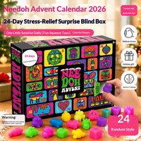 Calendrier de l'Avent de Noël 2026 Jouet TPR Boîte Mystère 24 Jours Squishy Anti-stress Surprise Cadeau Enfant Vente en Gros Usine