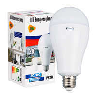 Ampoule LED rechargeable d'urgence 20w B22 E27 2 batteries pour la maison