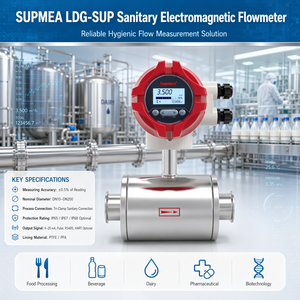 Medidor de Flujo Higiénico LDG-SUP-A100 de Supmea, Medidor de Flujo Conductivo para Procesos Farmacéuticos - Product Image 1
