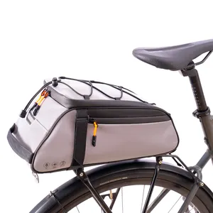 2024 New Factory 3 In 1 10L High-Reflective Bicycle Rear Rack Trunk Storage Bags E-Bike Pannier Saddle Shelf Bag Backpack