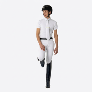 Pantalones de equitación para hombre, pantalones ecuestres avanzados diseñados con tejido transpirable elástico de cuatro vías, agarre de rodilla reforzado - Product Image 1