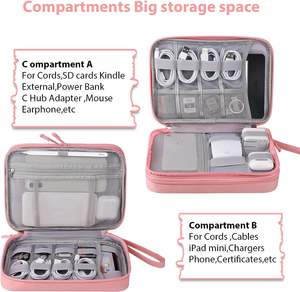 Free Sample Cheap Travel Organizer Bag Waterproof <b>Case</b> Double Layer Organize Electronic Cable <b>Charger</b> Power Bank <b>Phone</b> - Product Image 6