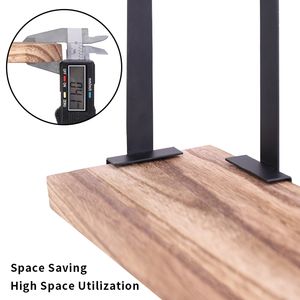 <strong>Corner</strong> Shelf Wall Mounted: 3 Tier <strong>Rustic</strong> Floating Shelf Wood Wall <strong>Shelving</strong> Units for Kitchen Living Room Bathroom13x25.9x43.7CM - Product Image 2