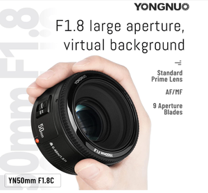 Yongnuo เลนส์โฟกัสอัตโนมัติ YN50mm F1.8C รูรับแสงขนาดใหญ่ F1.8 50มม. สำหรับเมาท์ <span class=keywords><strong>Canon</strong></span> EF สำหรับ <span class=keywords><strong>Canon</strong></span> <span class=keywords><strong>EOS</strong></span> <span class=keywords><strong>4000D</strong></span> <span class=keywords><strong>Canon</strong></span> - Product Image 2