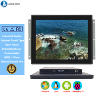 Moniteur PC tactile 27 pouces Full HD haute luminosité multi-OS, montage mural, étanche IP65, interfaces USB/DVI
