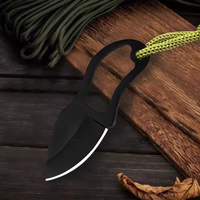 Petit couteau tactique à lame fixe - Outil EDC portable pour la chasse en plein air, le camping et l'utilisation en milieu sauvage