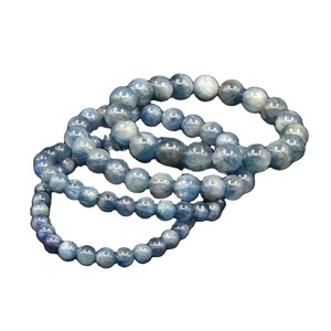 Aita 6 7 8 10mm vente en gros de <span class=keywords><strong>bijoux</strong></span> en pierre de <span class=keywords><strong>Cyanite</strong></span> <span class=keywords><strong>bleue</strong></span> perles rondes Bracelet en pierre pour femmes - Product Image 3