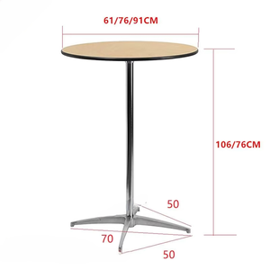 Tables rondes hautes pour événements, cocktails, restaurants et fêtes, en bois, de la marque Foshan Sinoperfect, à vendre. - Product Image 2