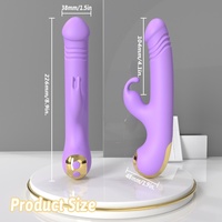 Sihande SHD-S522 Hasenförmiger Teleskopischer Automatischer Vibrator mit Schnellem Stoßen Elektrischer Dildo 59 DB Geräuschpegel für Frauen
